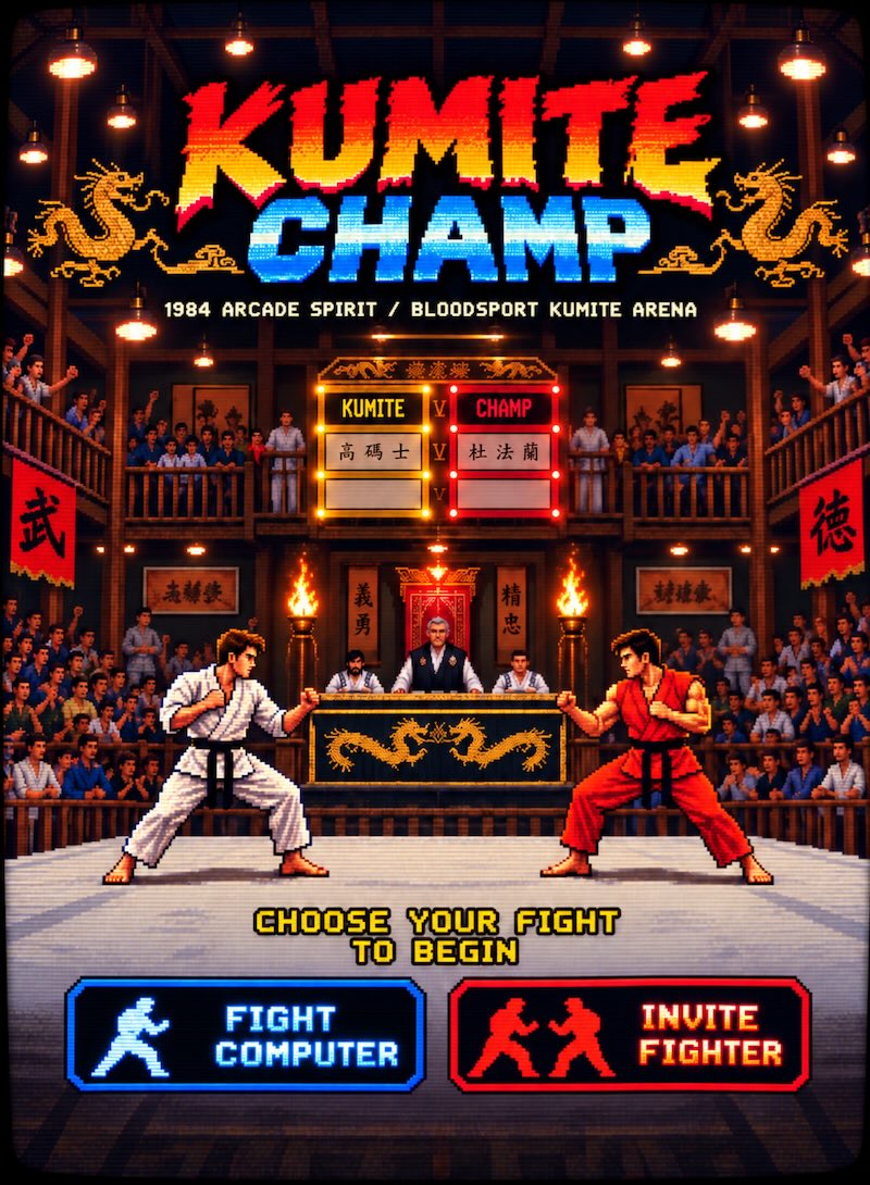 KUMITE CHAMP original game artwork and interface